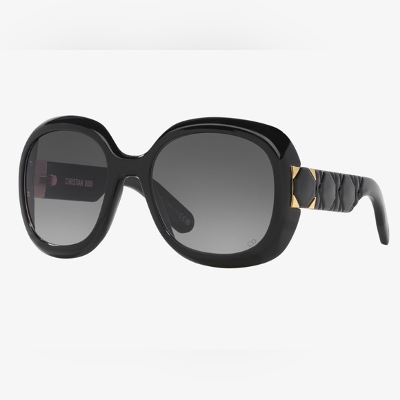 Dior Accessories - Christian Dior Lady 9522 R21 Oversized Square Sunglasses Black & Gold